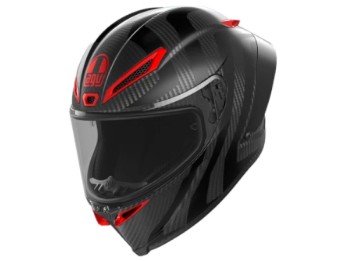 Pista GP RR Intrepido E2206 Integralhelm (Schwarz/Carbonmatt/Rot)