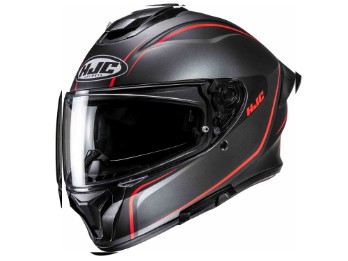 C71 Quez Integralhelm (schwarz / rot)