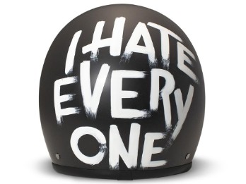 Retro I Hate Everyone Jethelm (schwarz)