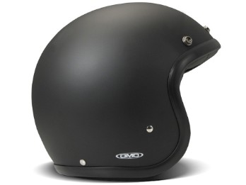Retro Matt Black Jethelm (schwarzmatt)