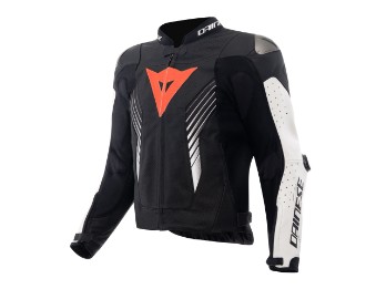 Super Speed 5 perforierte Motorradjacke (Schwarz/Weiß/Rot)
