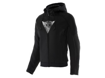 Daemon-X Safety Zip Hoodie Motorradjacke (Schwarz)