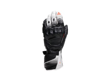 Fiero Metal Motorradhandschuhe (Schwarz/Weiß/Fluorot)