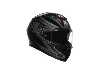 K3 Syth Motorradhelm (Schwarz/Rot)