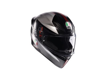 K1 S LAP Integralhelm (Schwarz/Grau/Rot)