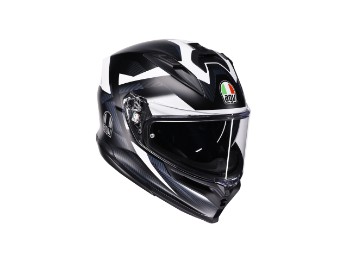K7 Glimpse Motorradhelm (Schwarzmatt/Weiß)