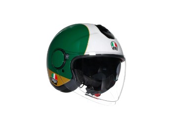 Eteres Ago 1 Motorradhelm (Grün/Weiß/Rot)