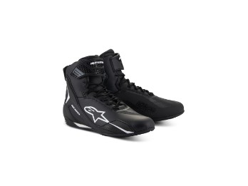 Faster 4 Motorradschuhe (Schwarz/Weiß)