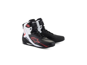 Faster 4 Motorradschuhe (Schwarz/Weiß/Rot)