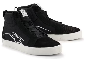 Ride-63 Canvas Motorradschuhe (schwarz / weiß)
