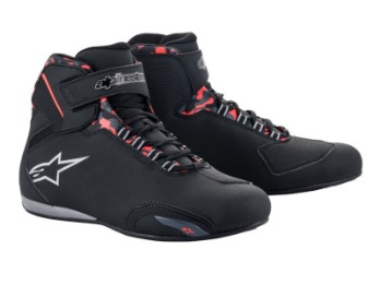 Sektor Waterproof Motorradschuhe Herren (schwarz/grau/rot)