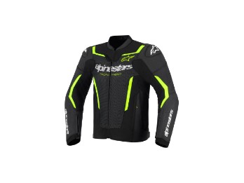 GP Force V2 Airflow Motorradjacke (Schwarz/Fluogelb)