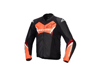 Faster V3 Motorradjacke (Schwarz/Fluorot)