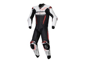 GP-R7 Motorradlederkombi 1tlg. (Weiß/Schwarz/Rot)
