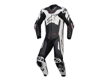 GP Plus V4 Sprint 1tlg. Motorradlederkombi (Schwarz/Weiß/Rot)