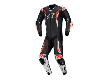 GP Tech V5 Motorradlederkombi 1tlg. (Schwarz/Weiß/Rot)