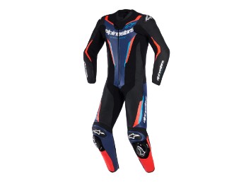 GP Force V2 Motorradlederkombi 1tlg. (Schwarz/Blau/Rot)