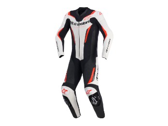 GP Force V2 Motorradlederkombi 1tlg. (Weiß/Schwarz/Rot)