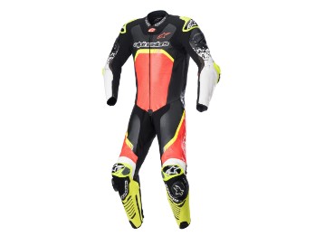 GP Tech V4 1tlg. Lederkombi Herren (schwarz/rot/gelb/weiß)