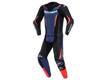 GP Force V2 zweiteiliger Lederkombi Herren (schwarz / blau / rot)