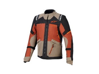Andes V4 Drystar Motorradjacke (Braun/Rostrot/Schwarz)