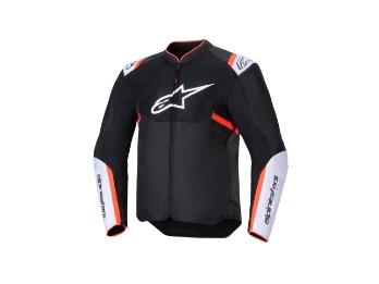 T-SPS Air V2 Motorradjacke (Schwarz/Weiß/Fluorot)