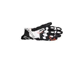GP Plus R V3 Motorradhandschuhe (Schwarz/Weiß/Fluorot)