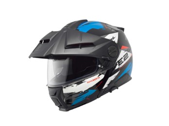E2 Trail Blue Motorradhelm (Schwarz/Weiß/Blau)