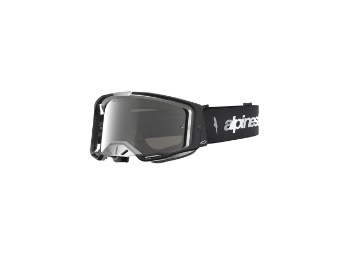 Vision 8 Amber Motorradbrille (Schwarz/Silber/Verspiegelt)