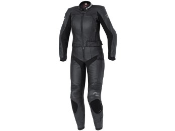 Shelby Motorradlederkombi 2tlg. Damen (Schwarz)