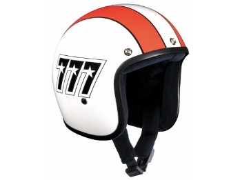777 Jet Helm (ohne ECE) unisex (Weiß/Rot/Schwarz)