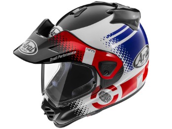 Tour-X5 Print Adventure Endurohelm (schwarz / weiß / rot / blau)