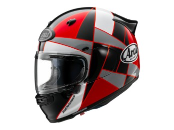 Quantic Peak Red Motorradhelm (Schwarz/Rot/Weiß)