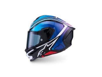 S-R7 Zeal Motorradhelm (Blau/Schwarz/Pink/Weiß)