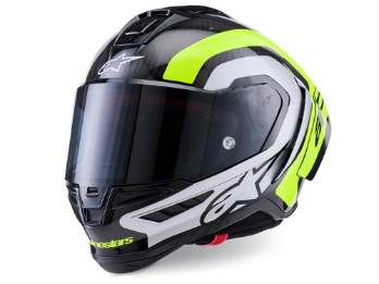 Supertech R10 Arius Carbon Integralhelm (black silver yellow flour)
