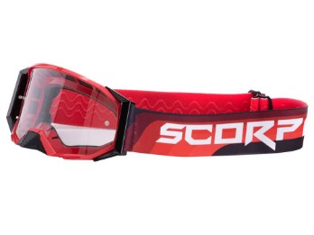 Goggle E24 Motorradbrille (rot/schwarz)
