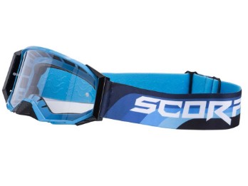Goggle E24 Motorradbrille (blau/schwarz)