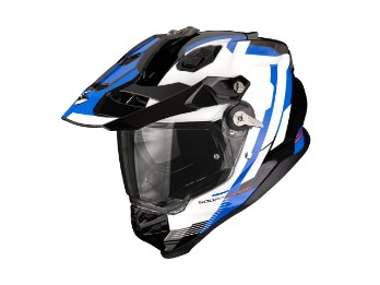 ADF-9000 Air Patrol Motorradhelm (Schwarz/Blau/Weiß)