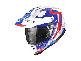 ADF-9000 Air Patrol Motorradhelm (Weiß/Blau/Rot)