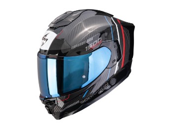 Exo-1500 Carbon Air Zity Motorradhelm (Schwarz/Rot/Blau)