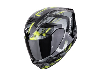 Motorradhelm Scorpion EXO-391 Clutter (Schwarz/Neongelb)