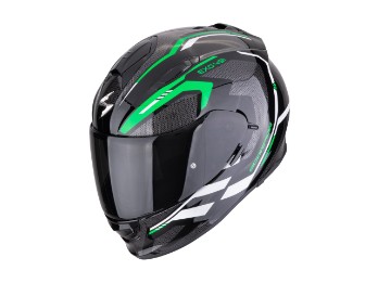 EXO-491 Kripta Motorradhelm (Schwarz/Grün/Weiß)