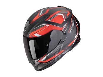 EXO-491 Zumo Motorradhelm (Schwarzmatt/Rot/Weiß)