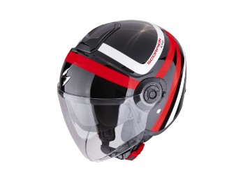 EXO-City II Riva Motorradhelm (Schwarz/Rot)