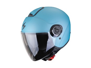 Exo-City II Celestial Solid Motoradhelm (Blaumatt)