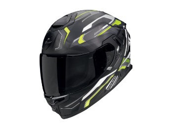 EXO-GT SP Air Augusta Motorradhelm (Schwarzmatt/Grau/Neongelb)