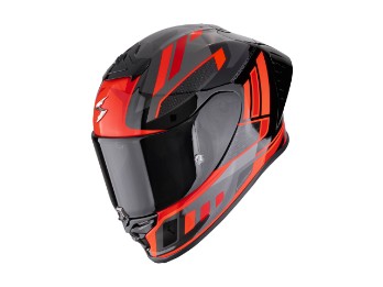 EXO-R1 EVO II Air VItal Motorradhelm (Schwarz/Silber/Rot)