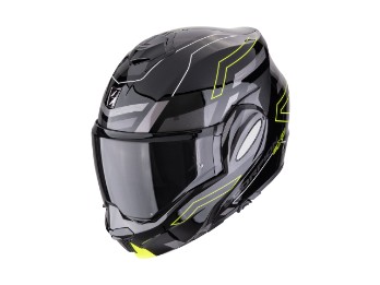 EXO-TECH EVO Conquer Motorradhelm (Schwarz/Neongelb)