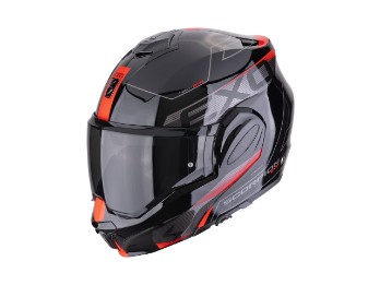 EXO-TECH EVO Traveller Motorradhelm (Schwarz/Rot)