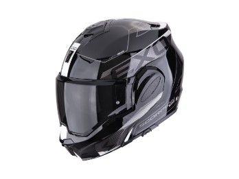 EXO-TECH EVO Traveller Motorradhelm (Schwarz/Weiß)